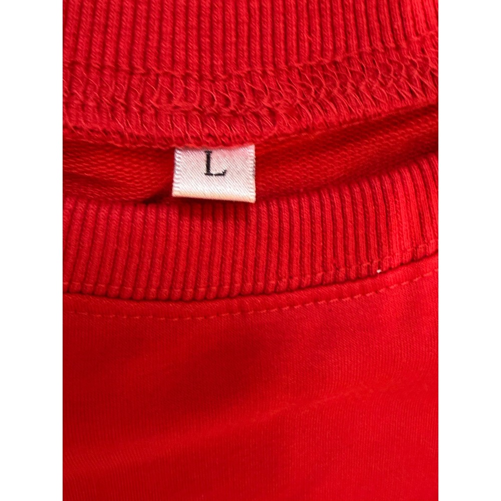 Kansas City Chiefs Heart Football Graphic Red Crewneck Sweatshirt Large NWOT - Picture 2 of 9